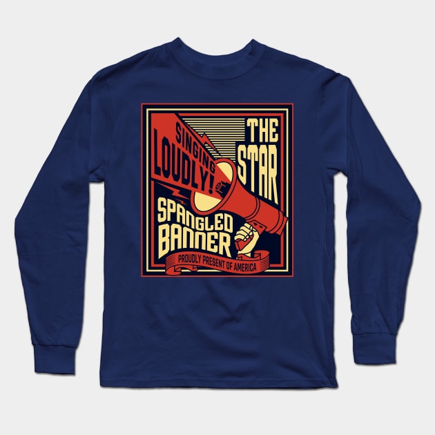 The Star Spangled Banner Long Sleeve T-Shirt by Miatunasaray